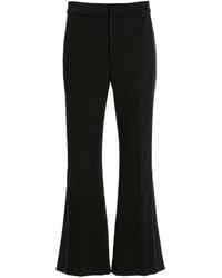 Victoria Beckham - Cropped Wool-blend Flare Pants - Lyst