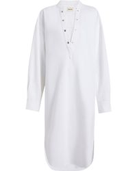 Khaite - Seffi Oversized Cotton Tunic Midi Dress - Lyst