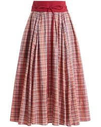Rosie Assoulin - Exclusive Pleated Silk-Blend Full Midi Skirt - Lyst