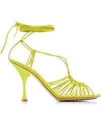 Bottega Veneta - Dot Lace-up Leather Sandals - Lyst