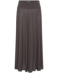 St. Agni - Low-Rise Tencel Jersey Midi Skirt - Lyst