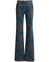 Etro - Printed Rigid Low-Rise Straight-Leg Jeans - Lyst