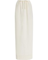 Prada - Linen Maxi Skirt - Lyst