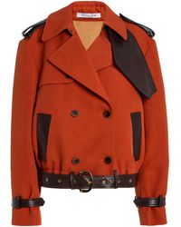 LAQUAN SMITH - Belted Stretch-Cotton Jacket - Lyst