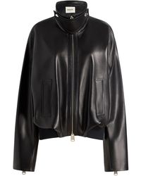 KHAITE - Hamett Plonge Leather Jacket - Lyst