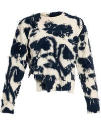 Erdem - Textured Floral Wool Sweater - Lyst