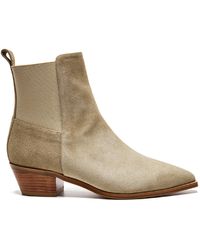 Flattered Willow Suede Ankle Boots - Natural