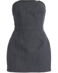 LAQUAN SMITH - Strapless Wool-Blend Mini Dress - Lyst
