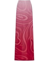 PUCCI - Gradient Poplin Maxi Skirt - Lyst