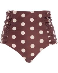 Juillet - Luisa Ruched High-Waisted Bikini Bottom - Lyst