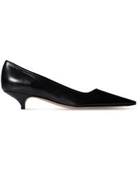 The Row - Liisa Kitten Three Leather Pumps - Lyst