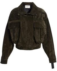 Saint Laurent - Boxy Suede Jacket - Lyst