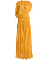 TOVE - Gai Draped Chiffon Maxi Dress - Lyst