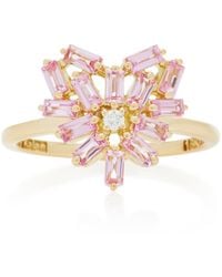 Suzanne Kalan - Heart-shaped 18k Gold And Pink Sapphire Ring - Lyst