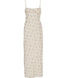 Maggie Marilyn Dressed In Best Floral-embroidered Cotton-blend Midi Dress - Multicolour