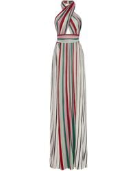 Elie Saab - Striped Jersey Maxi Dress - Lyst