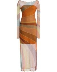 Cala De La Cruz - Exclusive La Isla Ursa Sparkling Mesh Midi Dress - Lyst