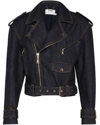 Zimmermann - Crush Denim Biker Jacket - Lyst