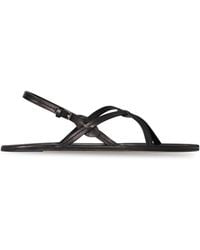 The Row - Malick Strap Leather Sandals - Lyst
