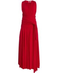 Brandon Maxwell - The Isadora Draped Jersey Maxi Dress - Lyst