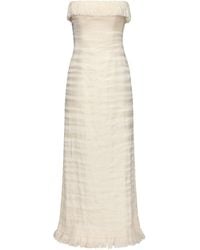 FFORME - Paloma Fringed Cotton-Silk Blend Maxi Dress - Lyst