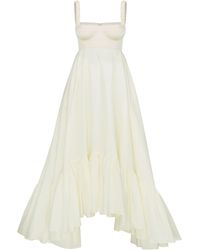 Anna October - Snowdrop Asymmetric Cotton-blend Maxi Dress - Lyst