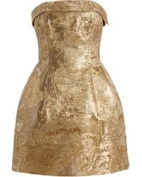 Jonathan Simkhai - Ariani Metallic-Jacquard Bustier Mini Dress - Lyst