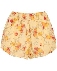 Posse - Aurelia Printed Cotton Bloomer Shorts - Lyst