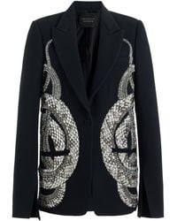 Cucculelli Shaheen - Battle Royale Crystal-embellished Silk-wool Blazer Jacket - Lyst