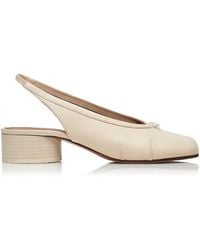 Maison Margiela - Tabi Leather Slingback Ballet Pumps - Lyst