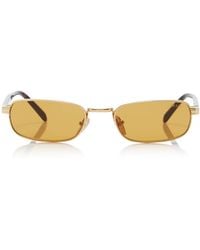 Prada - Square-Frame Metal Sunglasses - Lyst