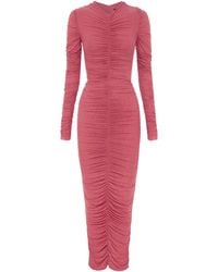 Alex Perry - Crystal-embellished Ruched Jersey Maxi Dress - Lyst