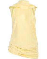 Jonathan Simkhai - Samira Satin Cape Top - Lyst