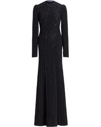 Ralph Lauren - Embellished Cable-knit Wool-cashmere Sweater Gown - Lyst