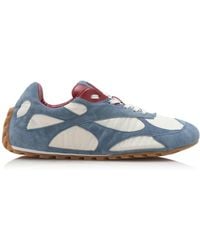 Bottega Veneta - Orbit Flash Low-Top Suede And Nylon Sneakers - Lyst