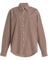 Comme Si - La Classica Striped Cotton-Poplin Shirt - Lyst