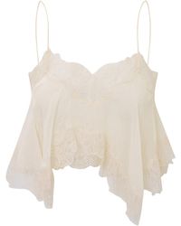 LoveShackFancy - Elysia Sheer Silk Top - Lyst