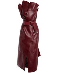 Givenchy - Trench Belted Leather Midi Dress - Lyst