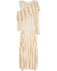 DIOTIMA - Shrug Draped Wool-Blend Maxi Dress - Lyst