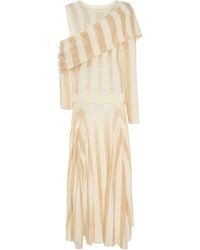 DIOTIMA - Shrug Draped Wool-Blend Maxi Dress - Lyst