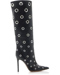 Gianvito Rossi - Studded Leather Knee Boots - Lyst