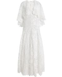 Oscar de la Renta - Hibiscus Guipure Lace Maxi Dress - Lyst