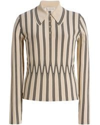 Zimmermann - Rebellion Striped Knit Polo Shirt - Lyst