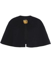 Oscar de la Renta - Cape-Detailed Cotton-Wool Tweed Jacket - Lyst