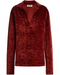 Sanderlak - V-Neck Velvet Polo - Lyst