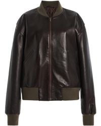 The Row - Morisel Leather Bomber Jacket - Lyst