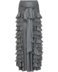Zimmermann - Valiant Ruffled Silk Maxi Skirt - Lyst