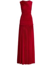 Siedres Tallula Bow-Embellished Cotton Lace Maxi Dress in White | Lyst UK