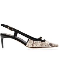 Roger Vivier - Python-Effect Leather Slingback Pumps - Lyst