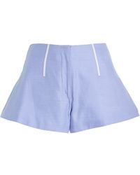 Brandon Maxwell - The Cricket Boning-Detailed Cotton Mini Shorts - Lyst